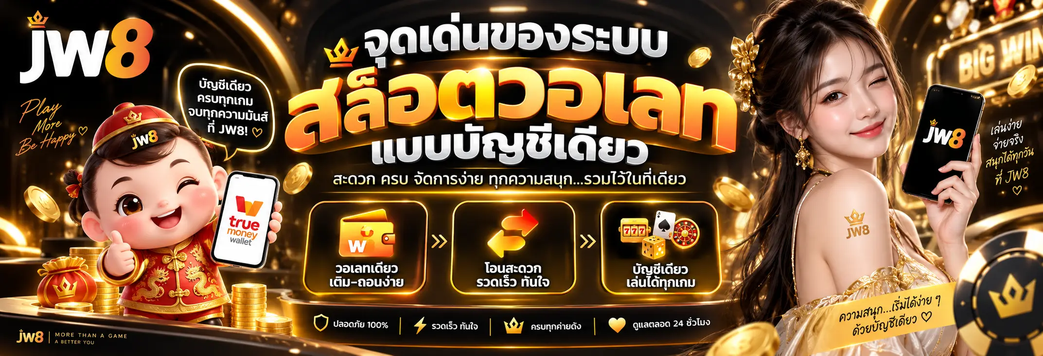 จุดเด่นของระบบสล็อตวอเลทแบบบัญชีเดียว